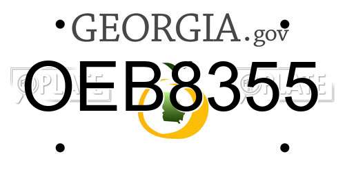OEB8355 Georgia License Plate