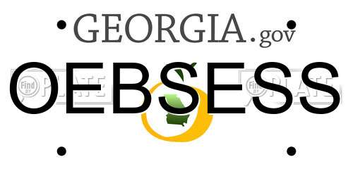 OEBSESS Georgia License Plate