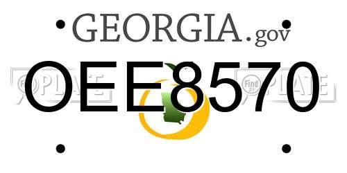 OEE8570 Georgia License Plate