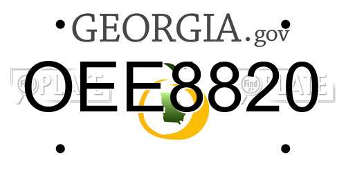 OEE8820 Georgia License Plate