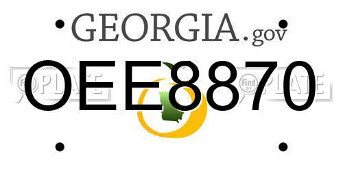 OEE8870 Georgia License Plate