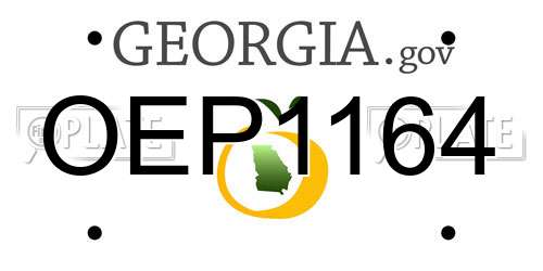 OEP1164 Georgia License Plate