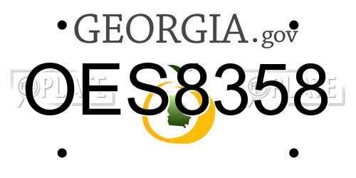 OES8358 Georgia License Plate