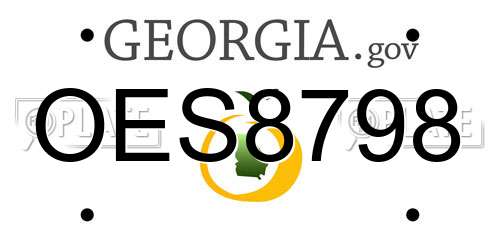OES8798 Georgia License Plate