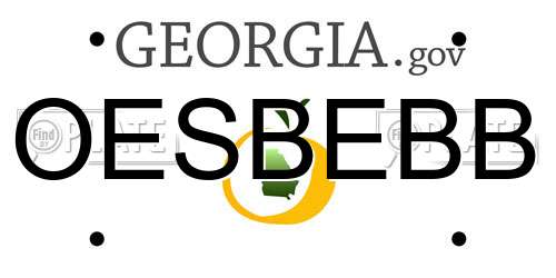 OESBEBB Georgia License Plate