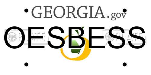 OESBESS Georgia License Plate