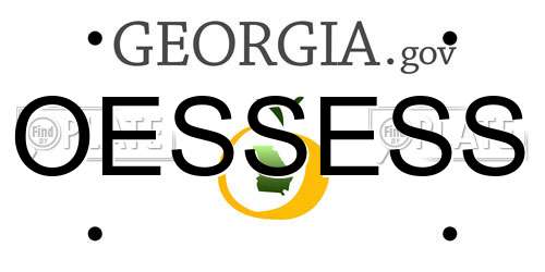 OESSESS Georgia License Plate