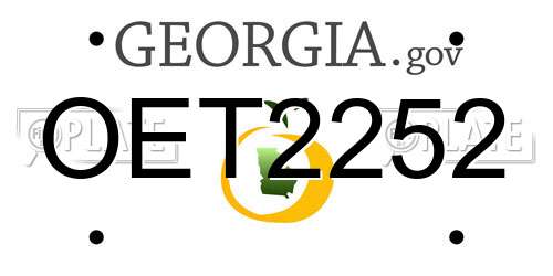 OET2252 Georgia License Plate