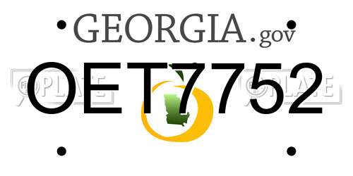 OET7752 Georgia License Plate