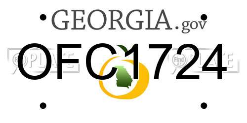 OFC1724 Georgia License Plate