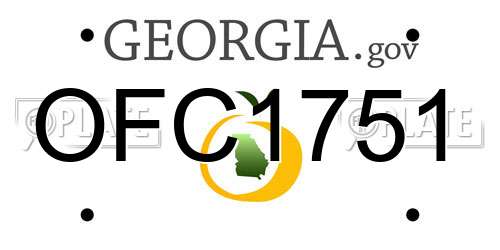 OFC1751 Georgia License Plate