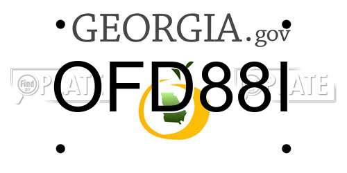 OFD88I Georgia License Plate