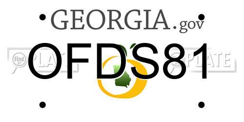 OFDS81 Georgia License Plate