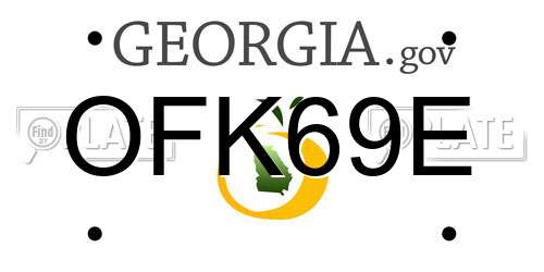 OFK69E Georgia License Plate