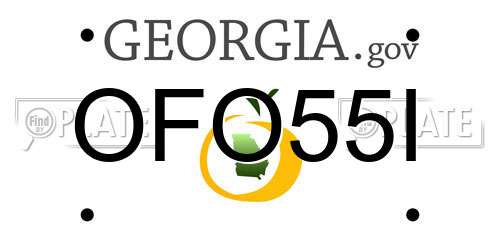 OFO55I Georgia License Plate