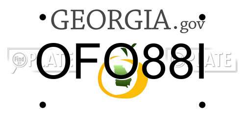 OFO88I Georgia License Plate