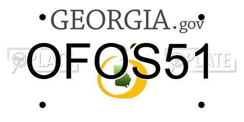 OFOS51 Georgia License Plate