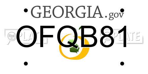 OFQB81 Georgia License Plate