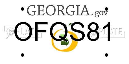 OFQS81 Georgia License Plate