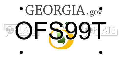 OFS99T Georgia License Plate