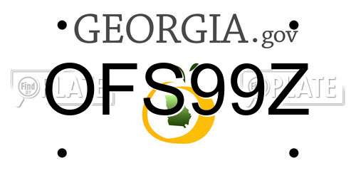 OFS99Z Georgia License Plate
