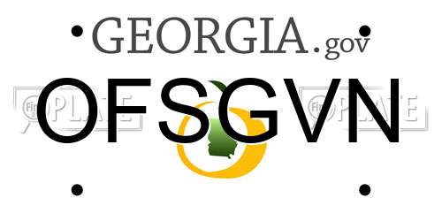 OFSGVN Georgia License Plate