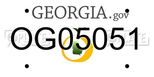 OG05051 Georgia License Plate