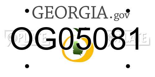 OG05081 Georgia License Plate