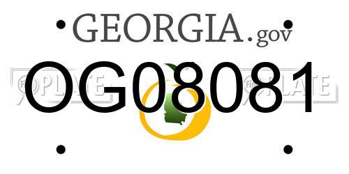 OG08081 Georgia License Plate