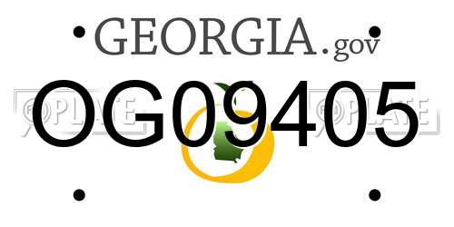 OG09405 Georgia License Plate