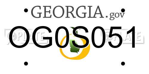 OG0S051 Georgia License Plate