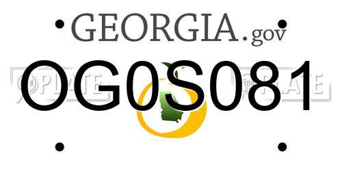 OG0S081 Georgia License Plate