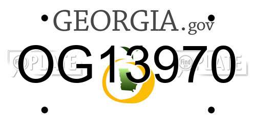 OG13970 Georgia License Plate