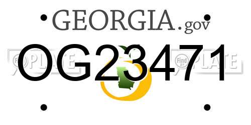 OG23471 Georgia License Plate