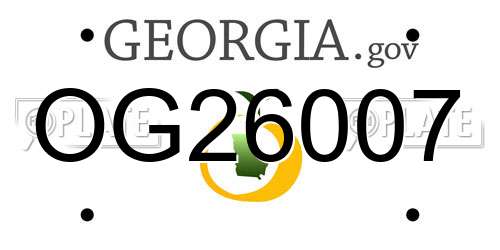 OG26007 Georgia License Plate