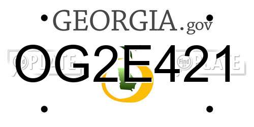OG2E421 Georgia License Plate