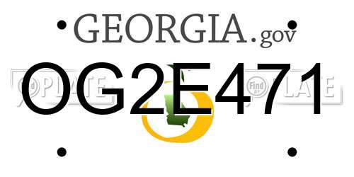 OG2E471 Georgia License Plate