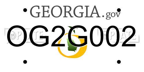 OG2G002 Georgia License Plate