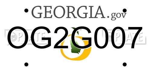 OG2G007 Georgia License Plate