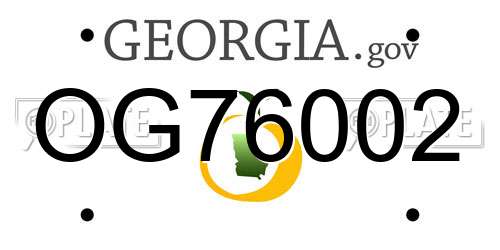 OG76002 Georgia License Plate