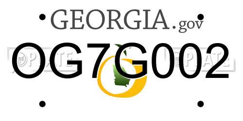 OG7G002 Georgia License Plate