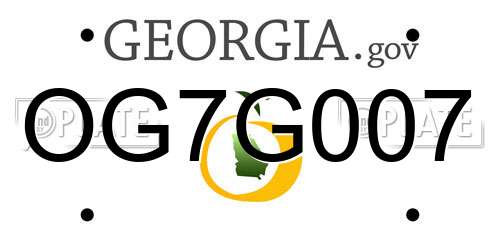 OG7G007 Georgia License Plate