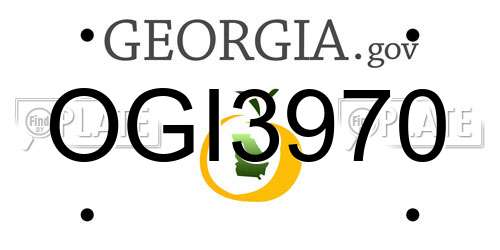 OGI3970 Georgia License Plate