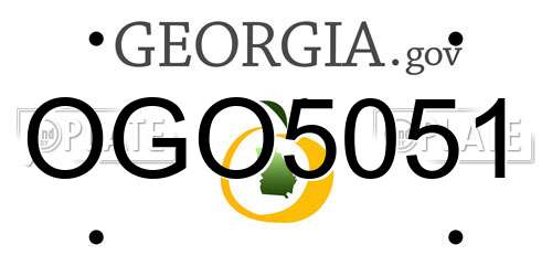 OGO5051 Georgia License Plate
