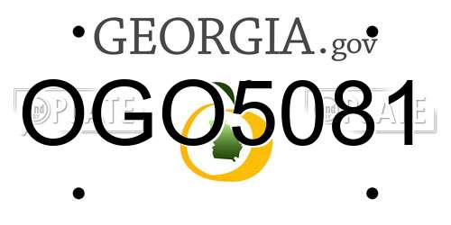 OGO5081 Georgia License Plate