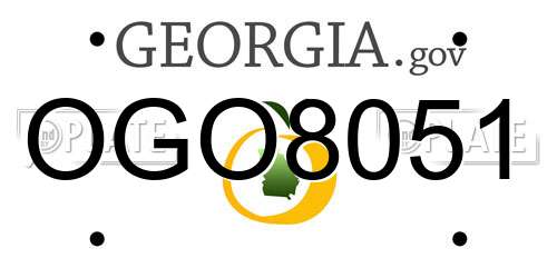 OGO8051 Georgia License Plate