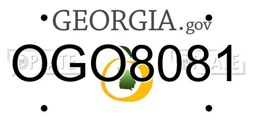 OGO8081 Georgia License Plate