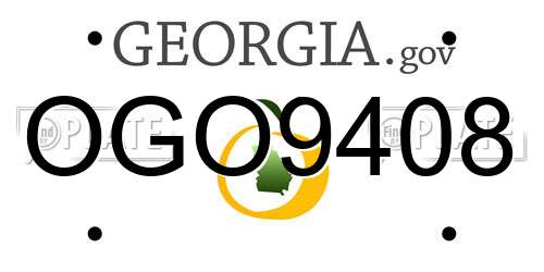 OGO9408 Georgia License Plate