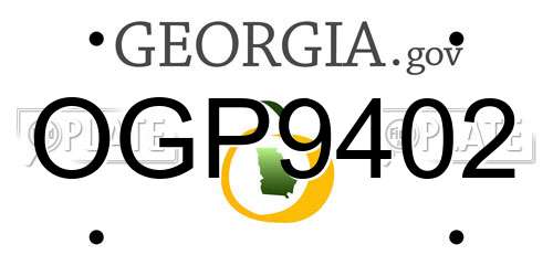 OGP9402 Georgia License Plate