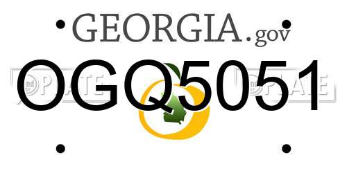 OGQ5051 Georgia License Plate